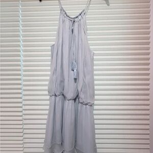 Elegant Gray Sleeveless Dress